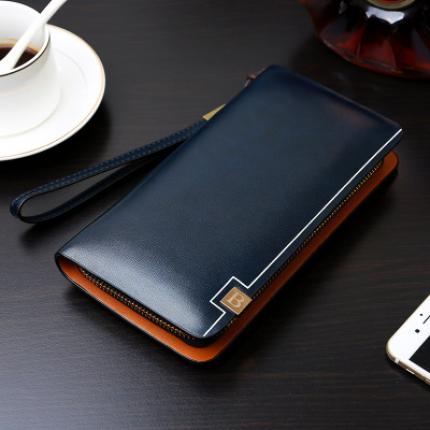 新款韩版长款钱包男士单拉链手包多功能休闲男包手机包